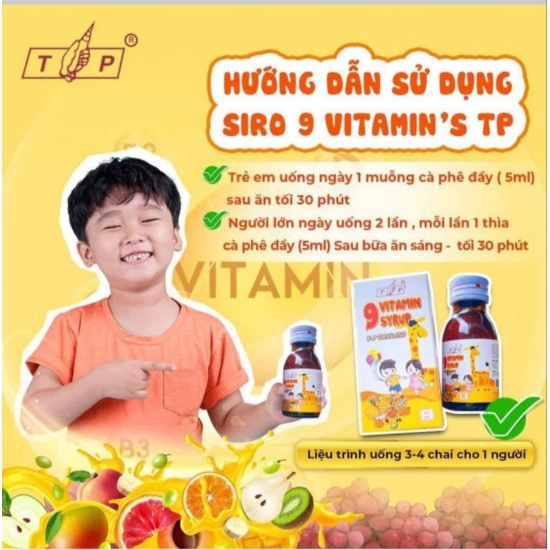 Siro ăn ngon 9 Vitamin TP Thái Lan