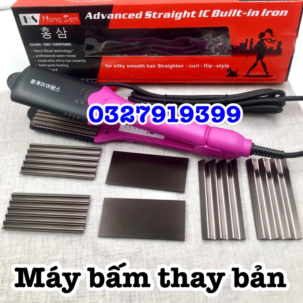 Máy bấm tóc , làm tóc thay bản cao cấp 989
