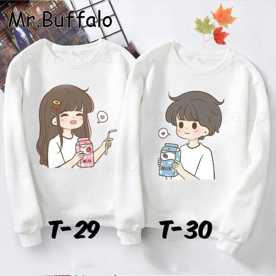 [FREESHIP] ÁO SWEATER ĐÔI IN HÌNH CUTE