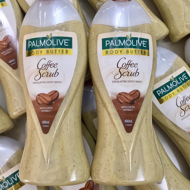 sữa tắm tẩy tế bào chết Palmolive Úc hương cà phê