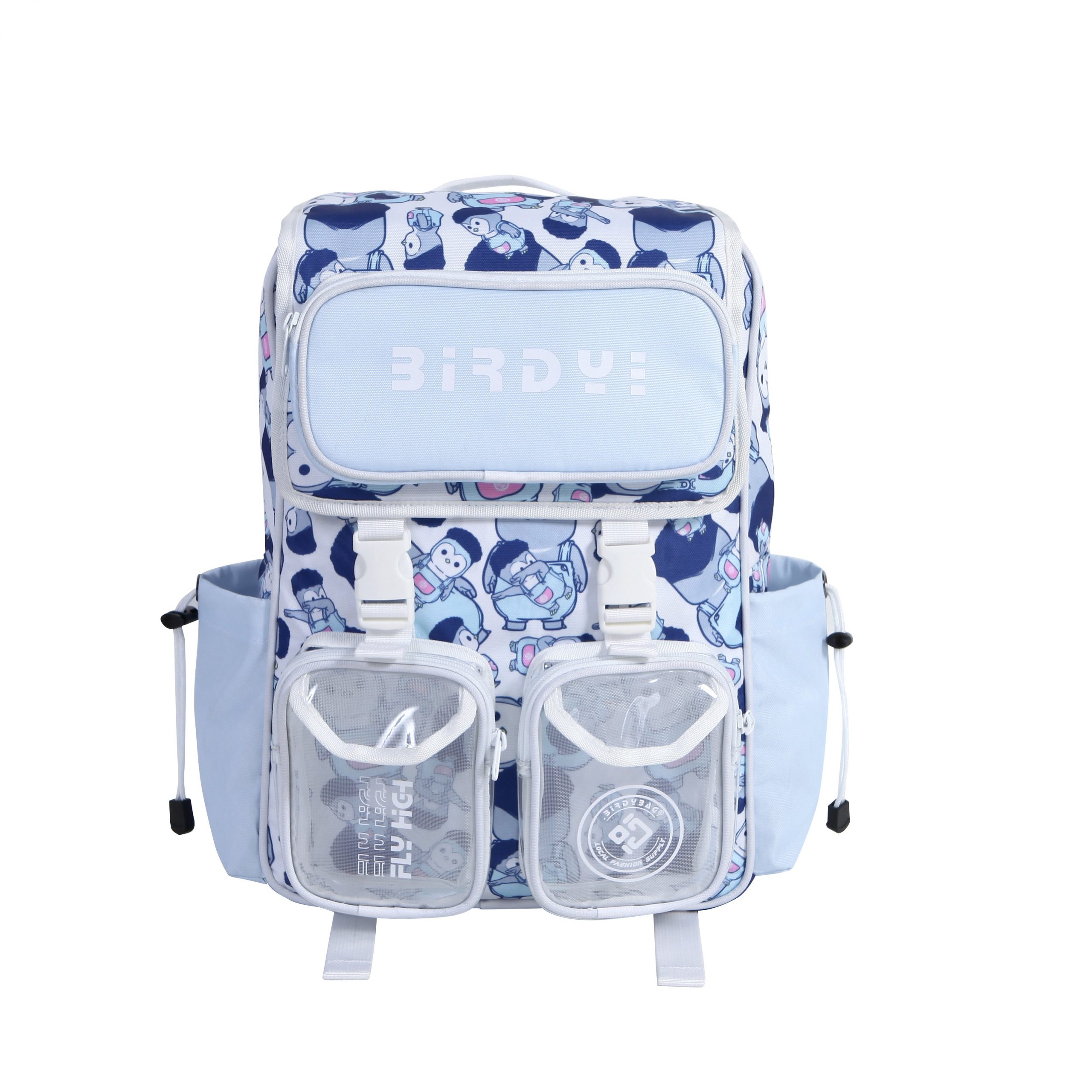 Balo học sinh BirdyBag ViVid Vibe Blue Penguin màu xanh kèm tag và giấy thơm BL01