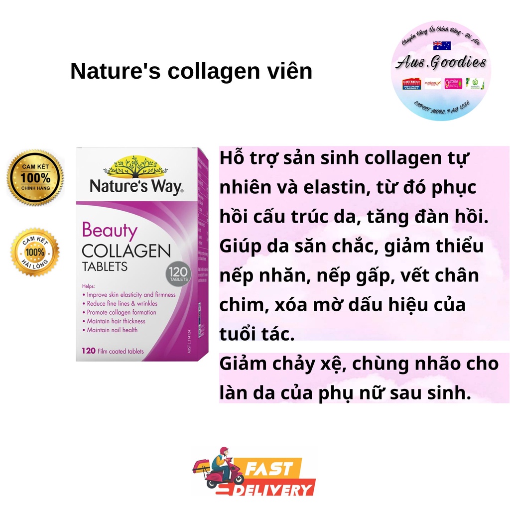 Nature'S Collagen Viên 60V - Đủ Bill Date Xa