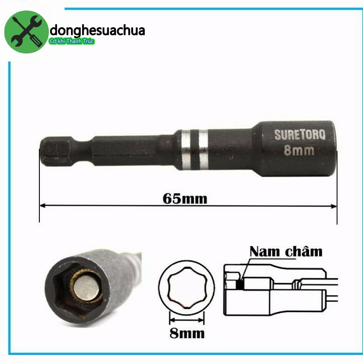 Đầu bắn tôn suretorq 0172-0108 8mm x 65mm