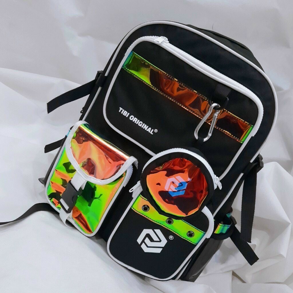 [HCM]Balo tibi Hologram ngăn đựng laptop thoải mái unisex