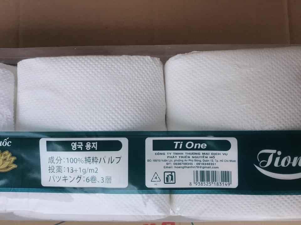 Giấy vệ sinh Tione ( lốc 10 cuộn 2 lớp)