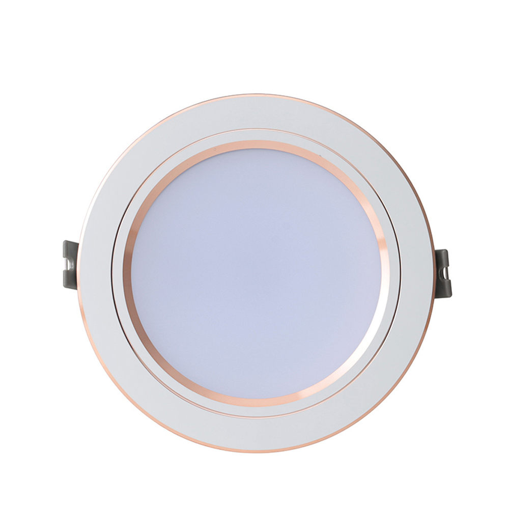 Đèn LED Downlight đổi màu AT10 110/12W (G) SS [viền vàng]