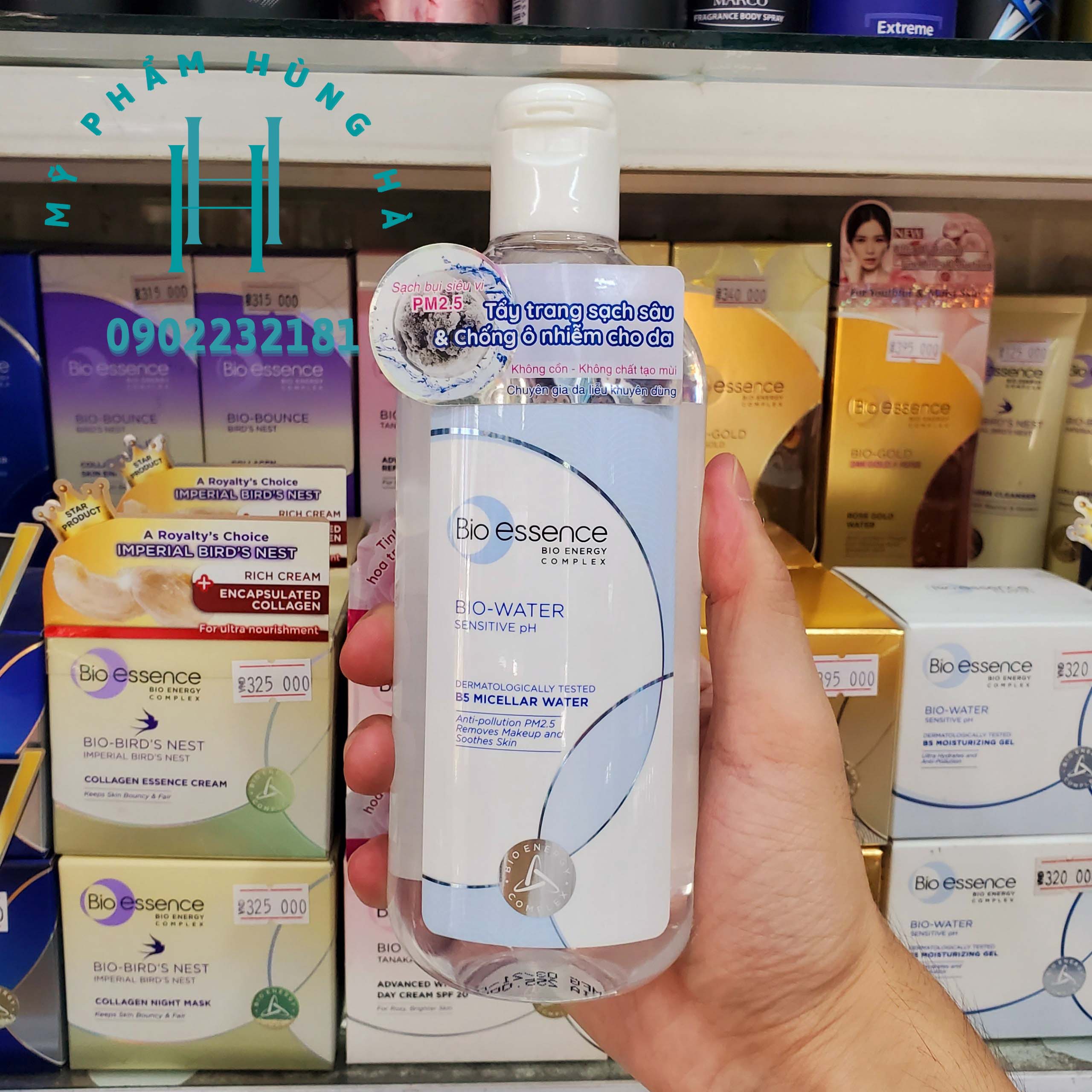 Nước tẩy trang Bio Essence Micellar Water Sensitive PH 400ml