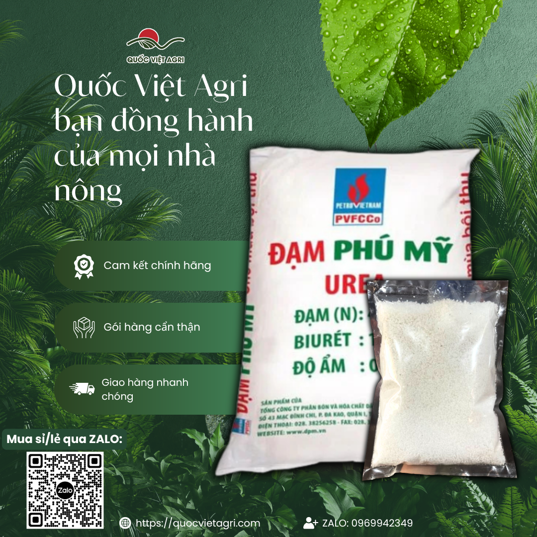 Phân đạm URE PHÚ MỸ (500g - 1KG) - Chuyên Rau Màu Hoa Cây Cảnh