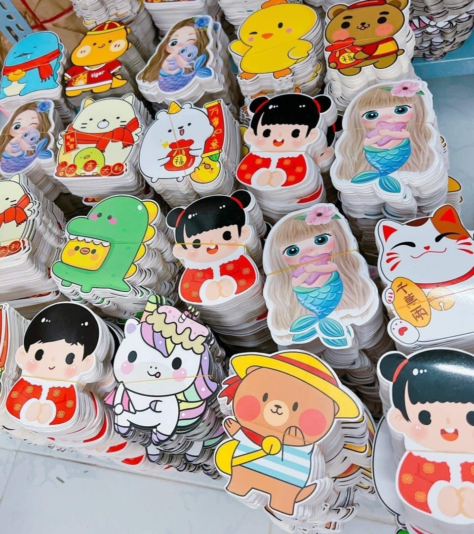 Combo 10 bao lì xì chibi hoạt hình siêu dễ thương