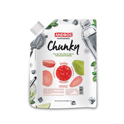 Mứt Andros Chunky Pink Guava (Ổi Hồng) 1kg