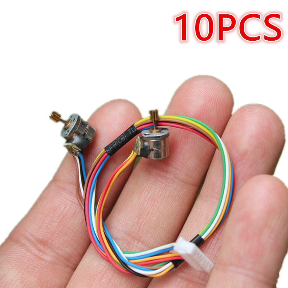 Động cơ bước siêu nhỏ 10 cáilốc 6mm với động cơ bước hai pha bốn dây động cơ bước nhỏ 2 pha 4 dây