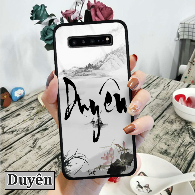 Ốp lưng Samsung Galaxy S10 5G in 3D chữ thư pháp