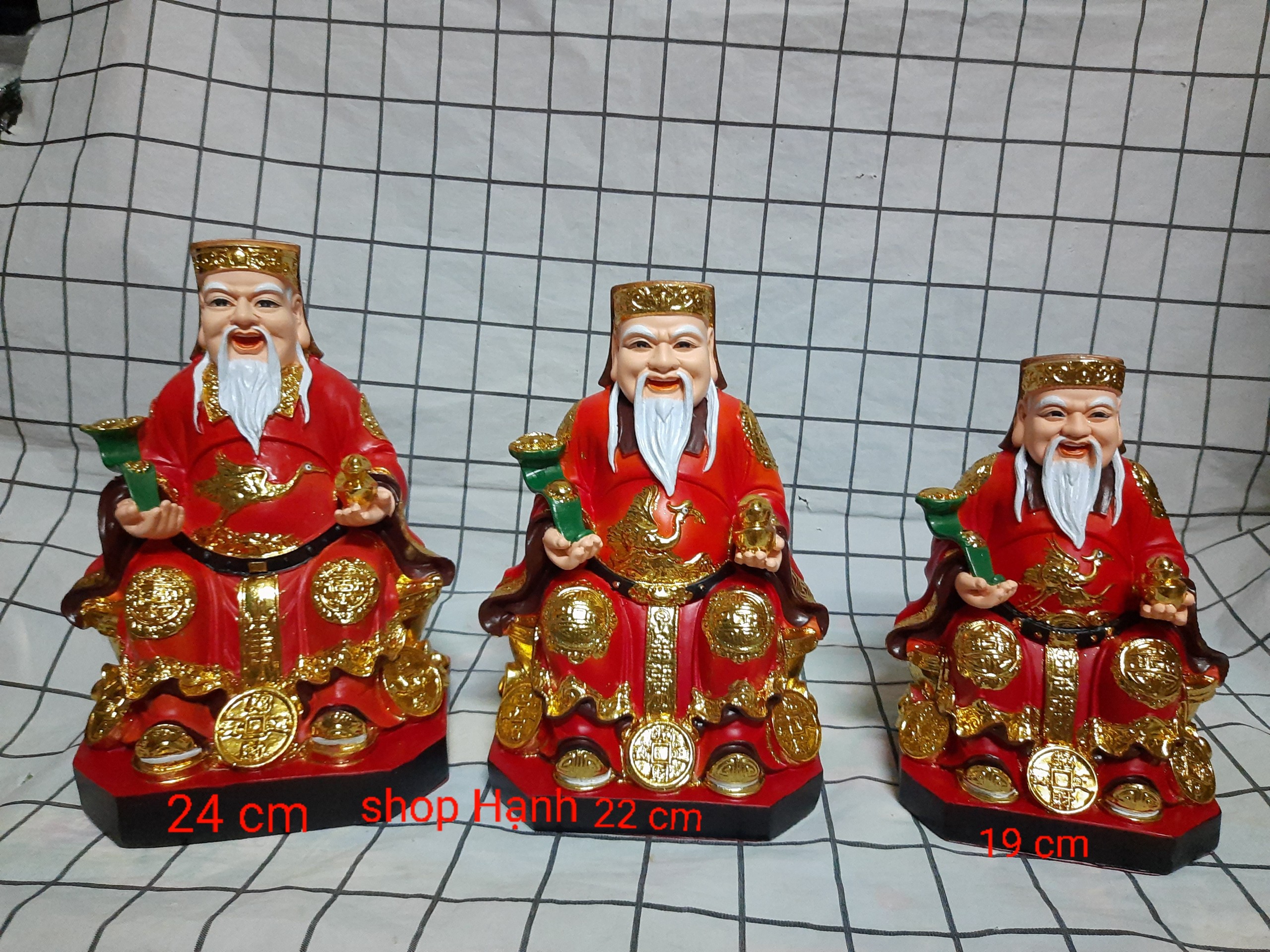 Ông Địa Thần Tài đế vuông cao cấp