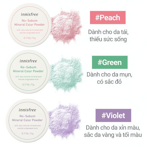 Phấn phủ Innisfree kiềm dầu No Sebum