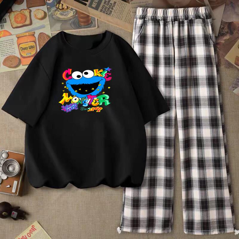 sét áo phông monter mặt xanh Cổ tròn chất Cotton