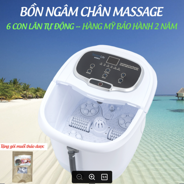 [BH 2 năm] Bồn Ngâm Chân, Massage Chân SereneLife SL12, Máy chậu ngâm chân massage xiaomi nước nóng nhập khẩu
