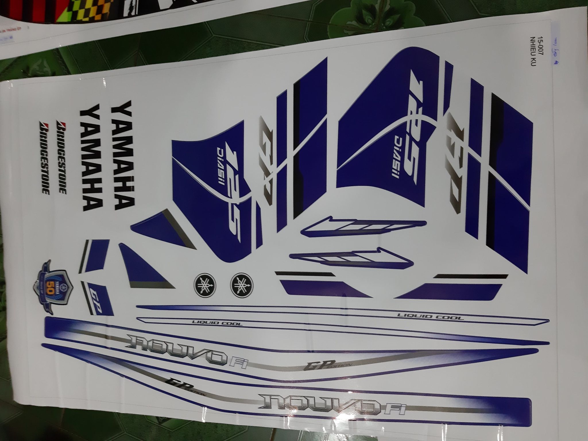 tem rời nouvo 5 xanh trắng gp