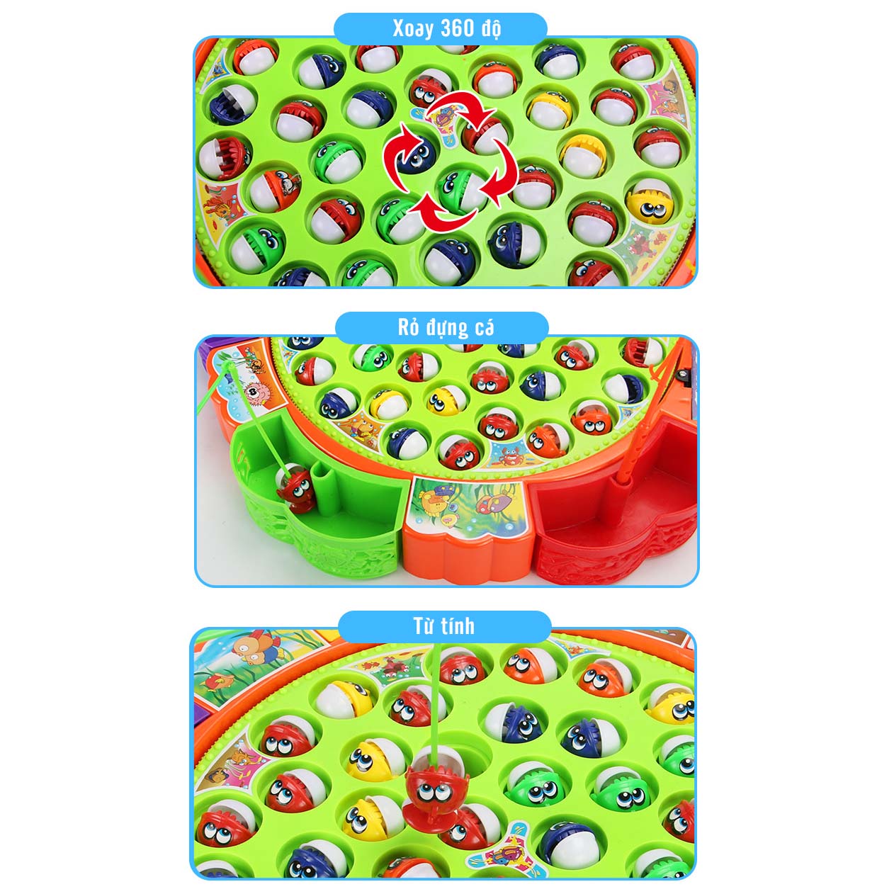 Bộ trò chơi câu cá chạy pin cỡ to - 45 con cá