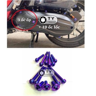 [HCM][VARIO] Combo 13 ốc titan GR5 gắn ốp nồi và lốc máy
