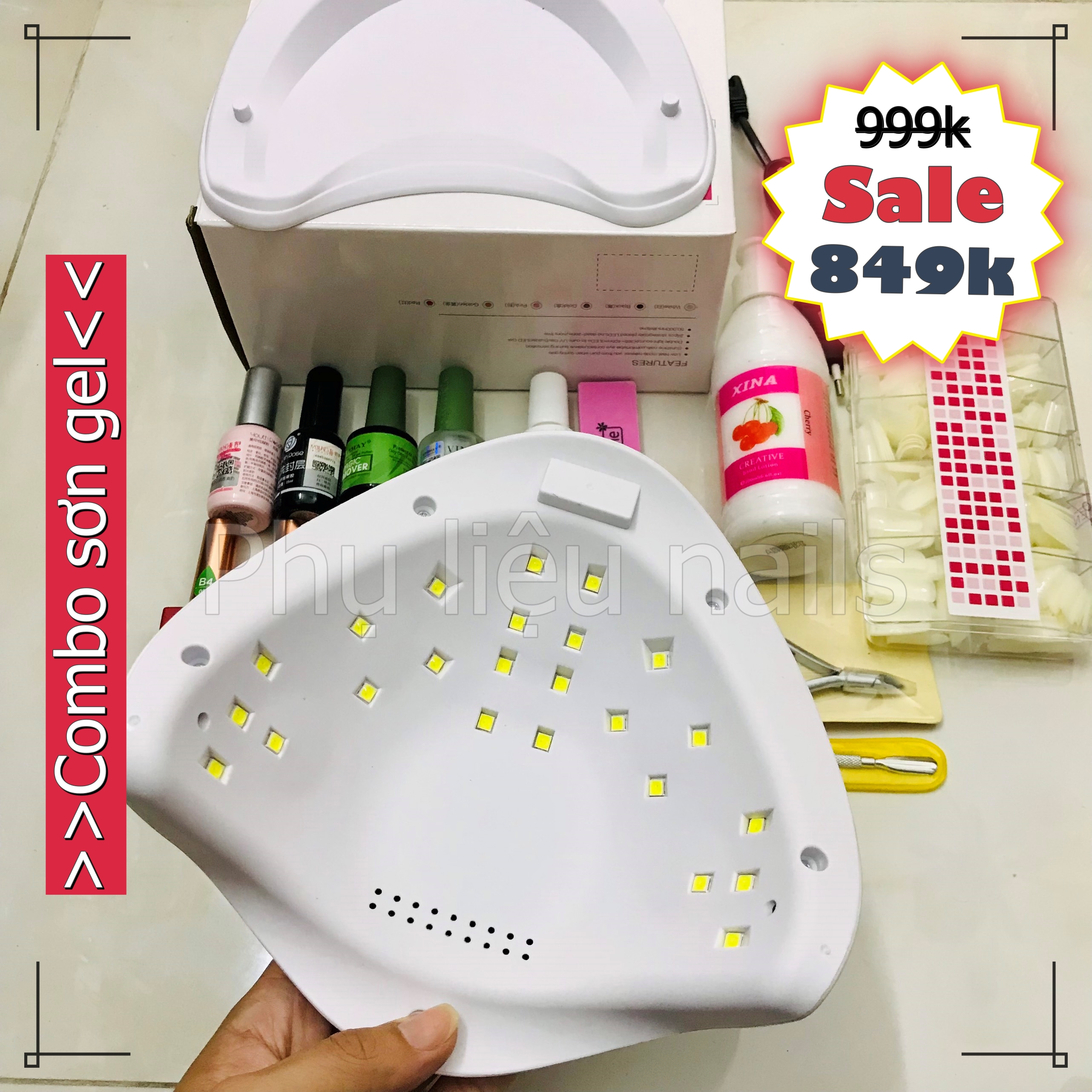 Combo đồ làm nail cơ bản 849k - (Combo làm sơn gel tại nhà) - PLN937 - Combo 7.1