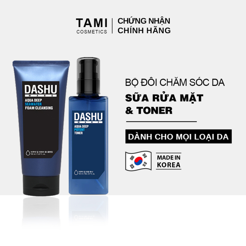 Bộ sản phẩm chăm sóc da DASHU ( Sữa rửa mặt 150ml và Toner 153ml ) dành cho nam TM - CSD02