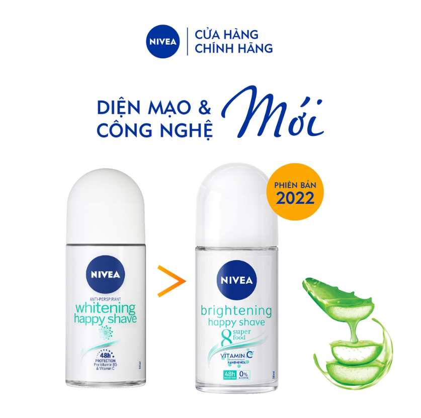 Lăn Ngăn Mùi Nivea Brightening Happy Shave 50ml