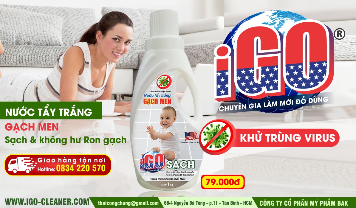 [HCM]NƯỚC TẨY TRẮNG GẠCH MEN