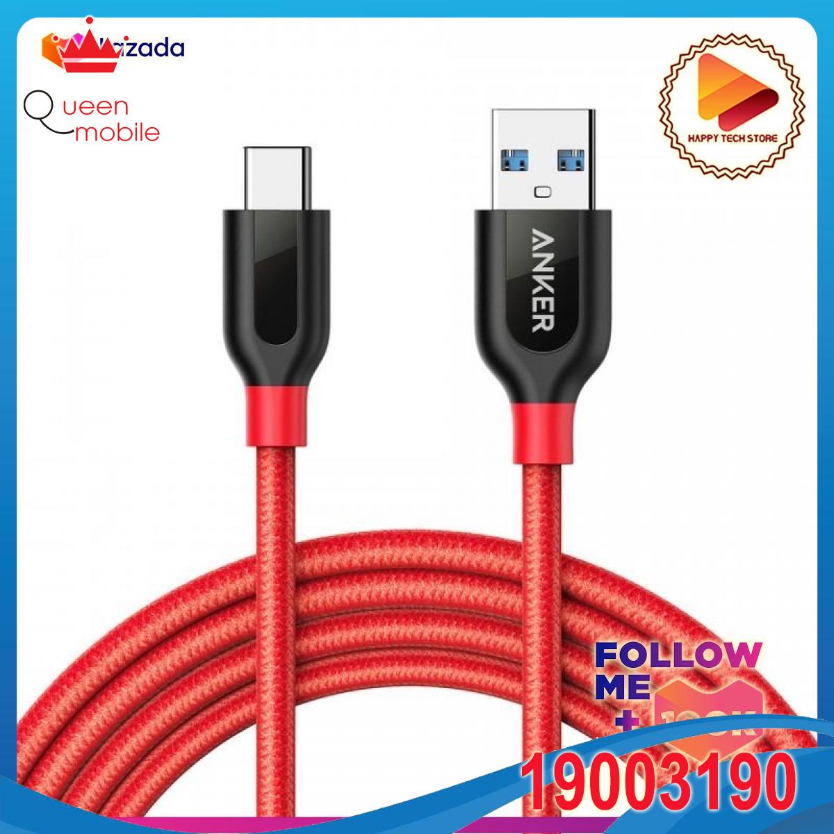 [HCM]Cáp Anker PowerLine+ USB 3.0 ra USB-C - 1.8m - A8169