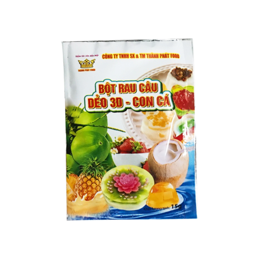 [GÓI LẺ] Bột Rau Câu Dẻo 3D Con Cá gói 15g