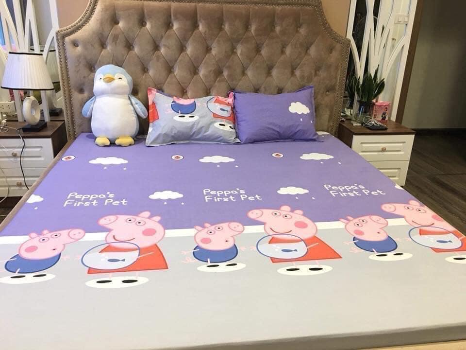 Ga chống thấm 1M6/1M8/2M2, drap trải giường cao cấp không thấm nước đa dụng bảo vệ đệm-Ga chống thấm màu trơn