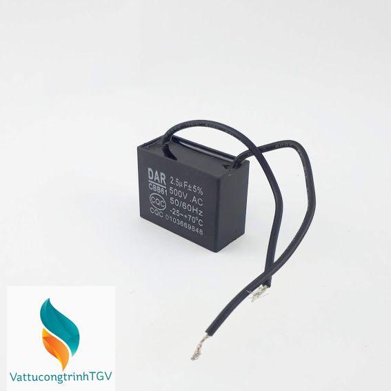Tụ quạt dây DAR CBB61 450VAC 1uF-1.5uF-2uF-2.5uF