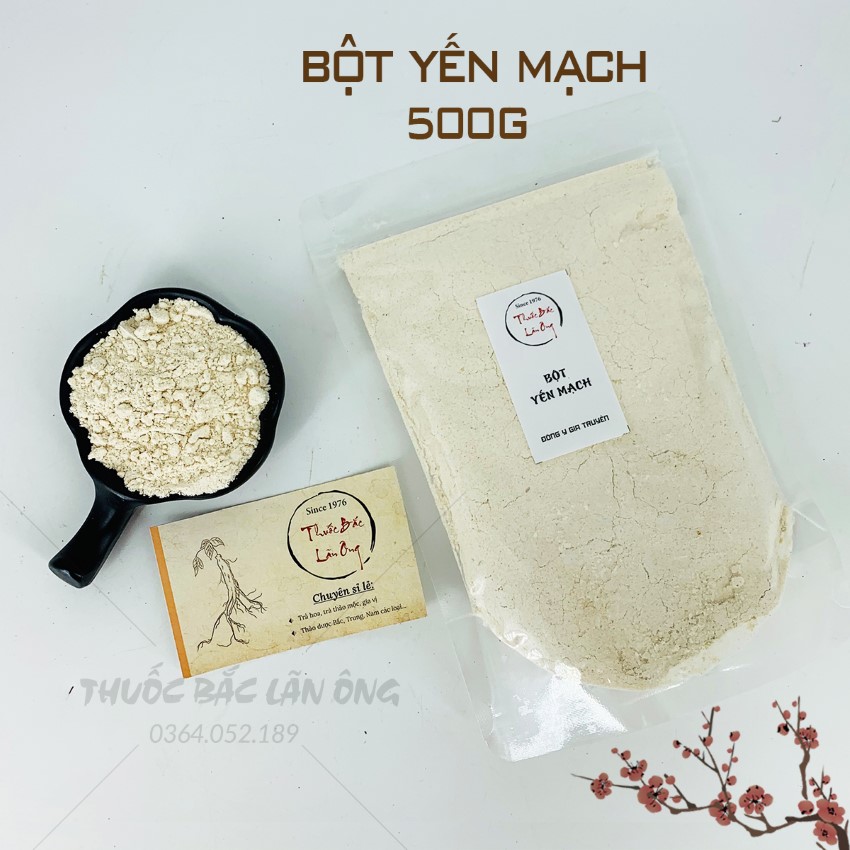 Bột yến mạch nguyên chất 500g dùng đắp mặt hỗ trợ trị mụn giảm cân