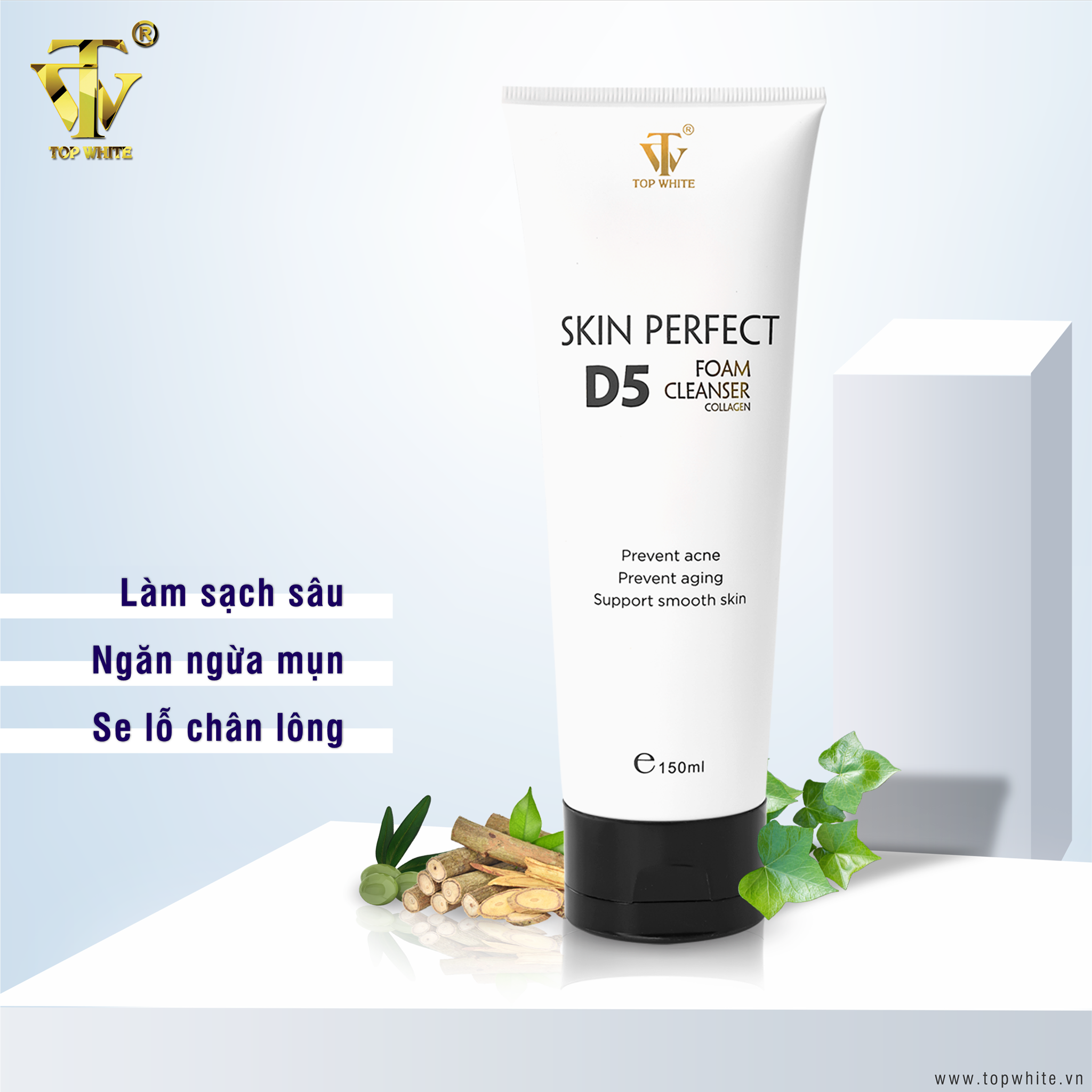 Sữa Rửa Mặt Top White D5