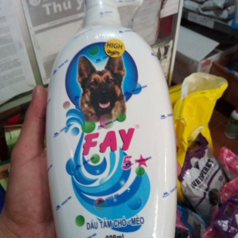 Sữa tắm FAY 5 sao chuyên dụng cho chó và mèo - chai 800ml (tặng kèm 01 gói men tiêu hóa)