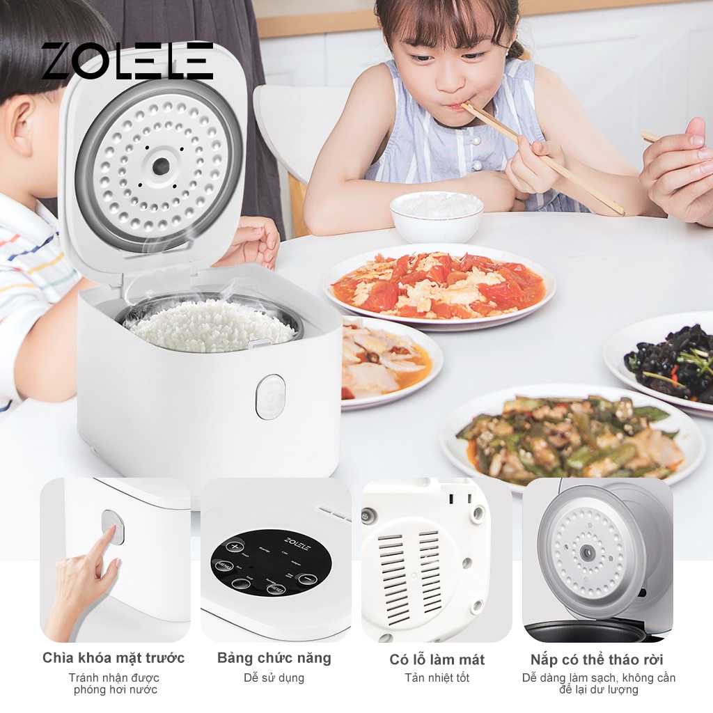 Nồi cơm điện đa năng ZOLELE ZB002 2.5L ( lòng nồi 1.2L)