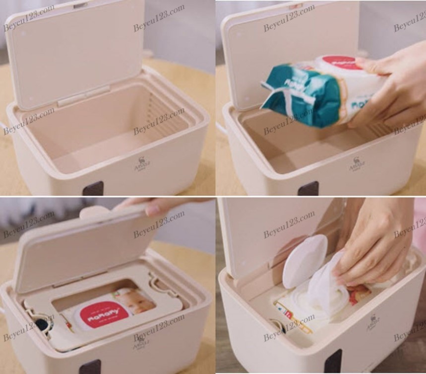 (MB059) Máy ủ / Máy làm ấm khăn giấy ướt, khăn giấy khô đa năng Moaz Bébé MB - 059 MGG