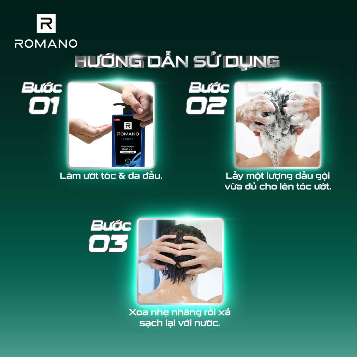 [DÂY 12 GÓI] Dầu Gội Gói Romano 5g – Đủ Mùi: Classic / Attitude / Force / VIP / Gentleman – Hương Nước Hoa Nam Tính