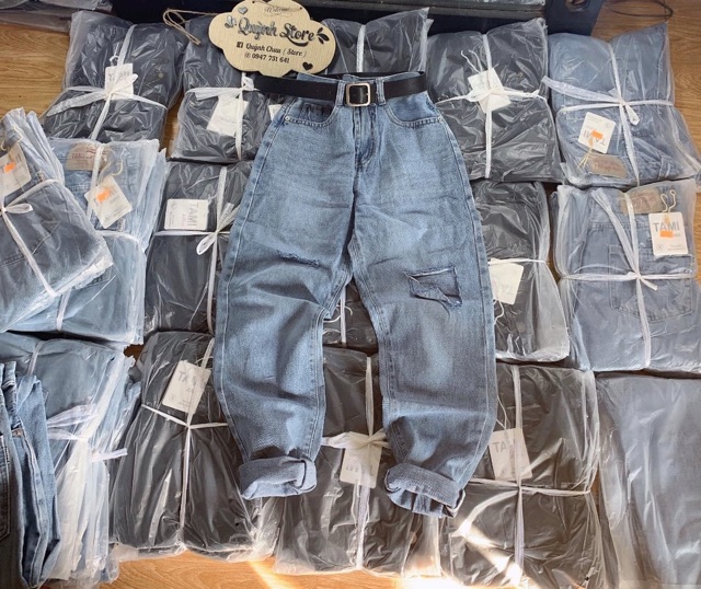 🧩 SET BAGGY JEANS + ÁO KIỂU RÚT DÂY🔥
