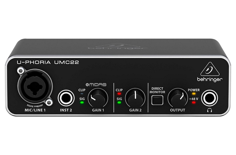 Sound Card  thu âm Behringer U-PHORIA UMC22 USB