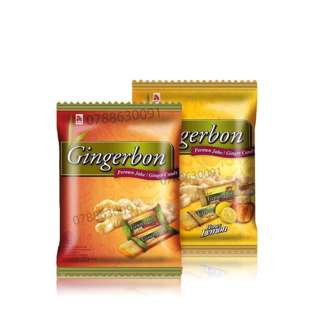 Kẹo Gừng Dẻo GINGERBON 125gr 2 vị