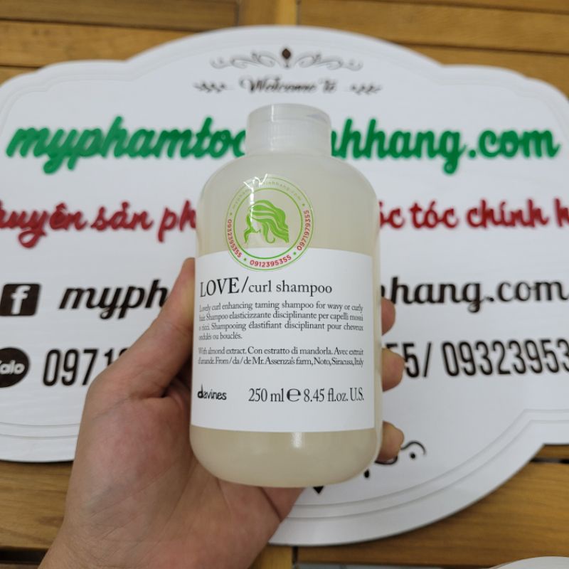 Dầu gội và xả cho tóc uốn davines love curl 250ml