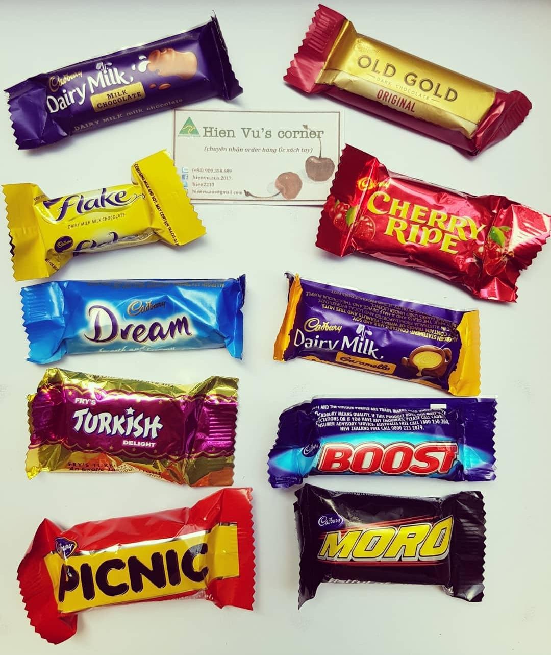[HCM]Kẹo sôcôla Cherry Ripe - chocolate Cadbury - 100gc
