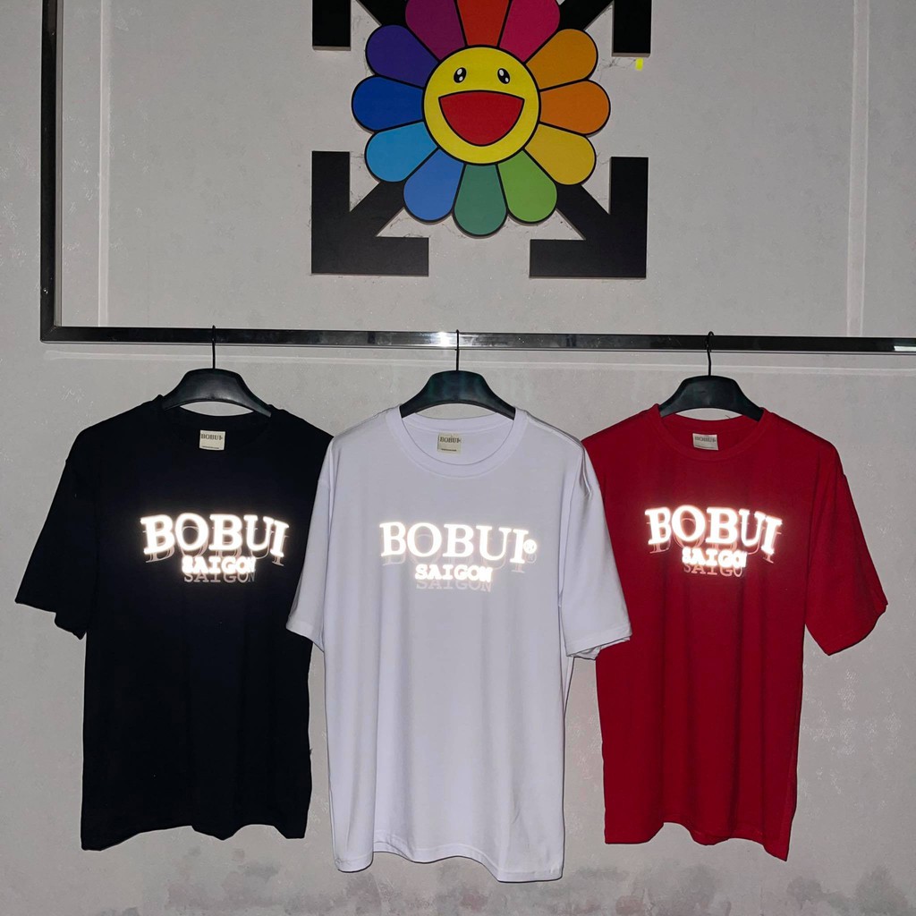 [HCM][Mã FASHIONXANH194 giảm 10K đơn từ 50K] Áo Thun BOBUI Phản Quang Full Tag LOGO