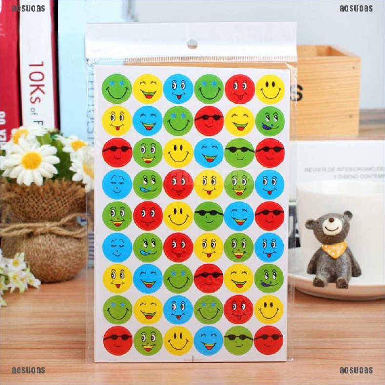 Set 10 tấm sticker hình mặt cười dễ thương cho bé