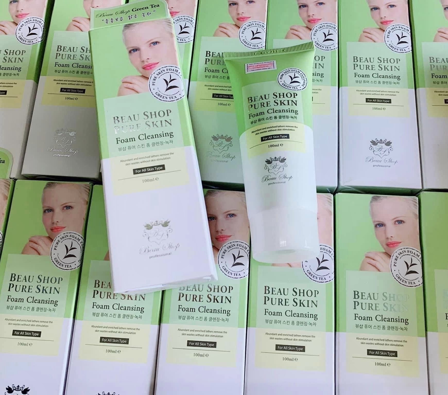 SỮA RỬA MẶT BEAU SHOP TẠO BỌT SẠCH DA HÀN QUỐC PURE SKIN FOAM CLEASING 100ML