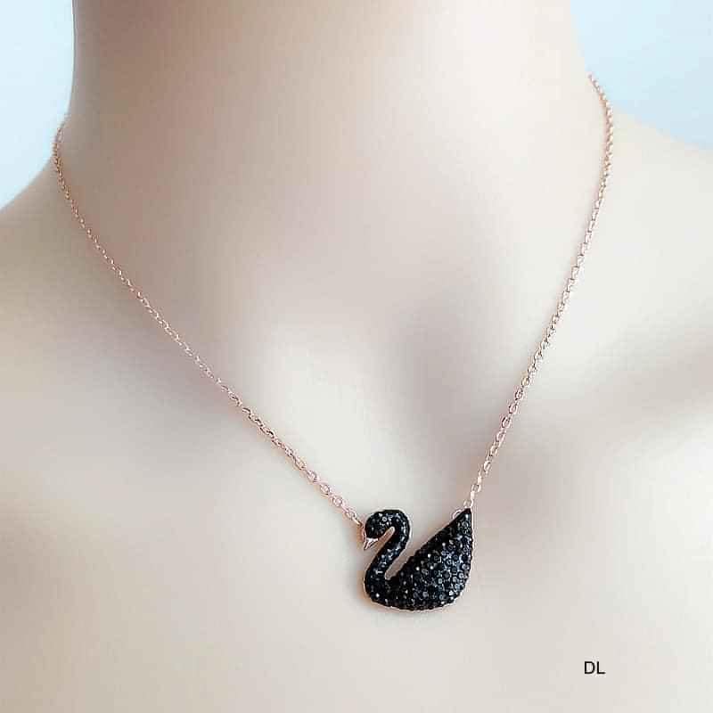 Dây chuyền bạc Ý mặt Thiên Nga Đen