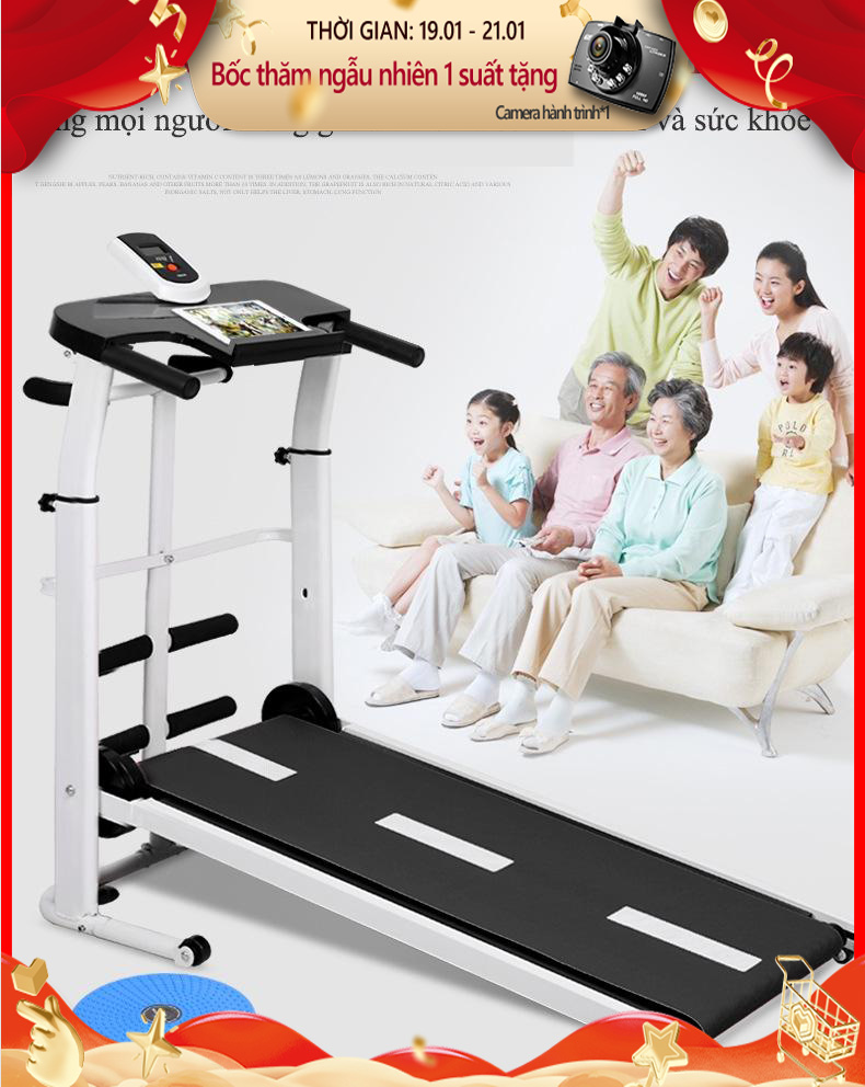 >> SO SÁNH GIÁ MÁY TẬP GYM GIA ĐÌNH | Shopee Lazada Sendo Tiki 14 Máy chạy bộ gia đình loại nhỏ máy chạy bộ đa chức năng, Máy chạy chống xóc êm, yên tĩnh, Thiết bị chạy bộ tập GYM gia đình