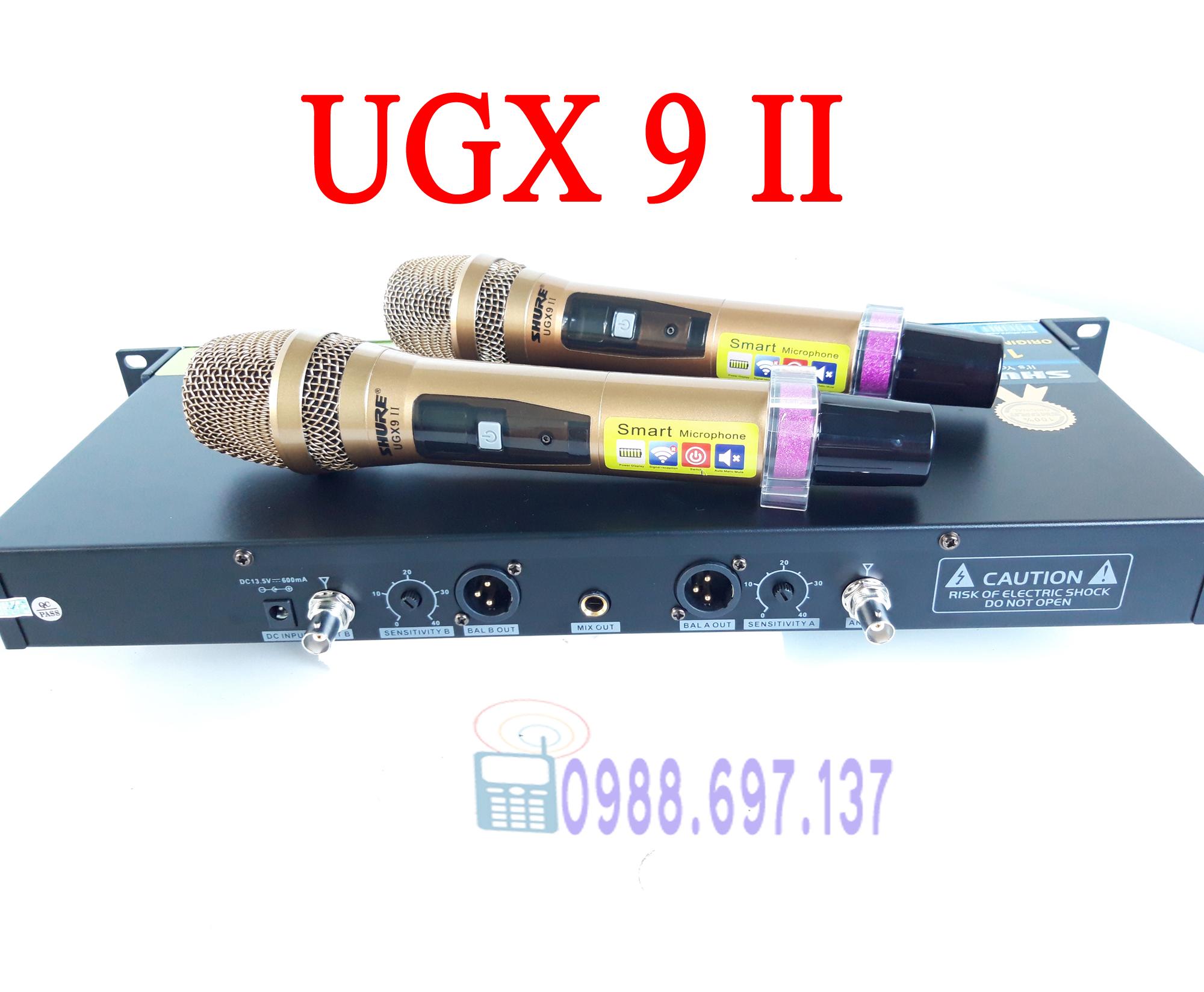 [Loại1] micro không dây cao cấp SHURE UGX 9 II - micro karaoke