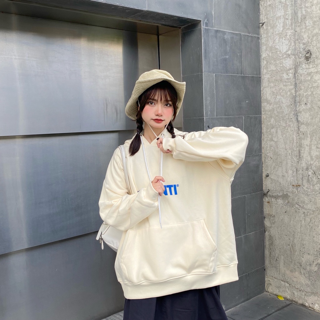 [Nhập RS0822 giảm 30k cho đơn 99k]ÁO HOODIE TWENTI NỈ COTTON TRẮNG KEM BASIC
