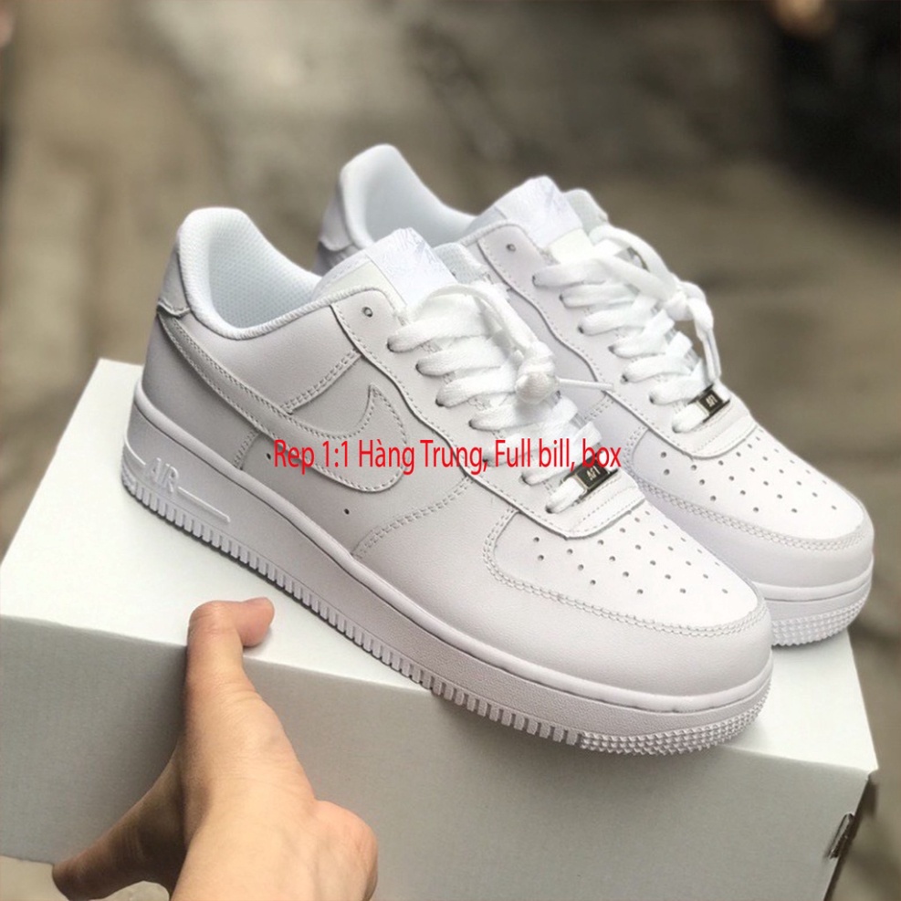 Giày af1 full trắng,giày sneaker air force one.bản trung 1/1 nam nữ đủ size 36-39